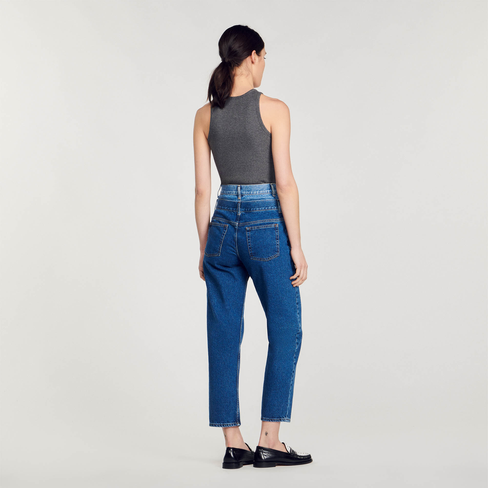 Trompe-l'oeil jeans in Momjeans pasvorm