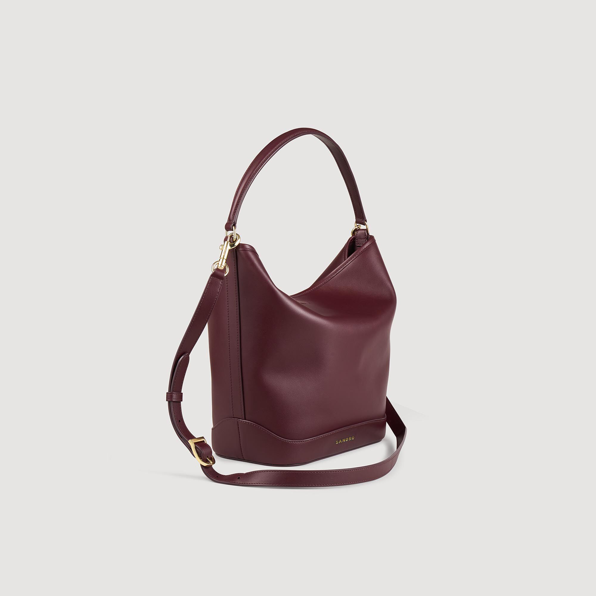 Tas bucket bag leer TANGOSO