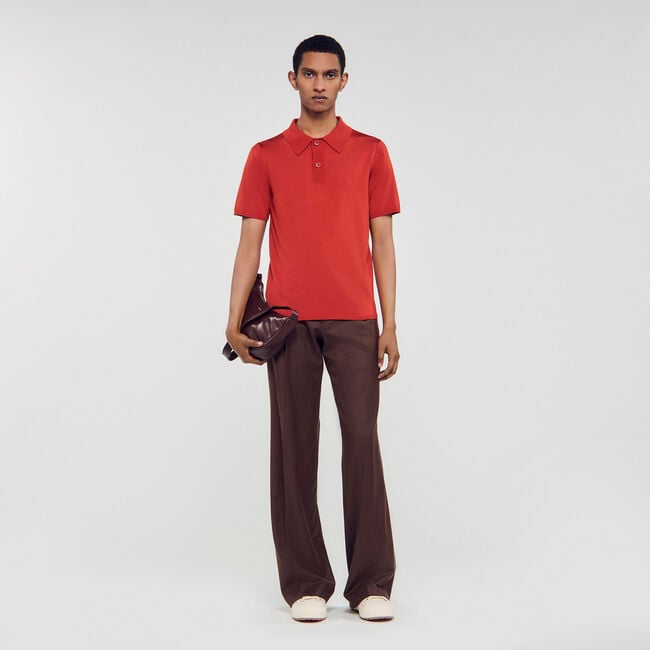 Tricot poloshirt met korte mouwen