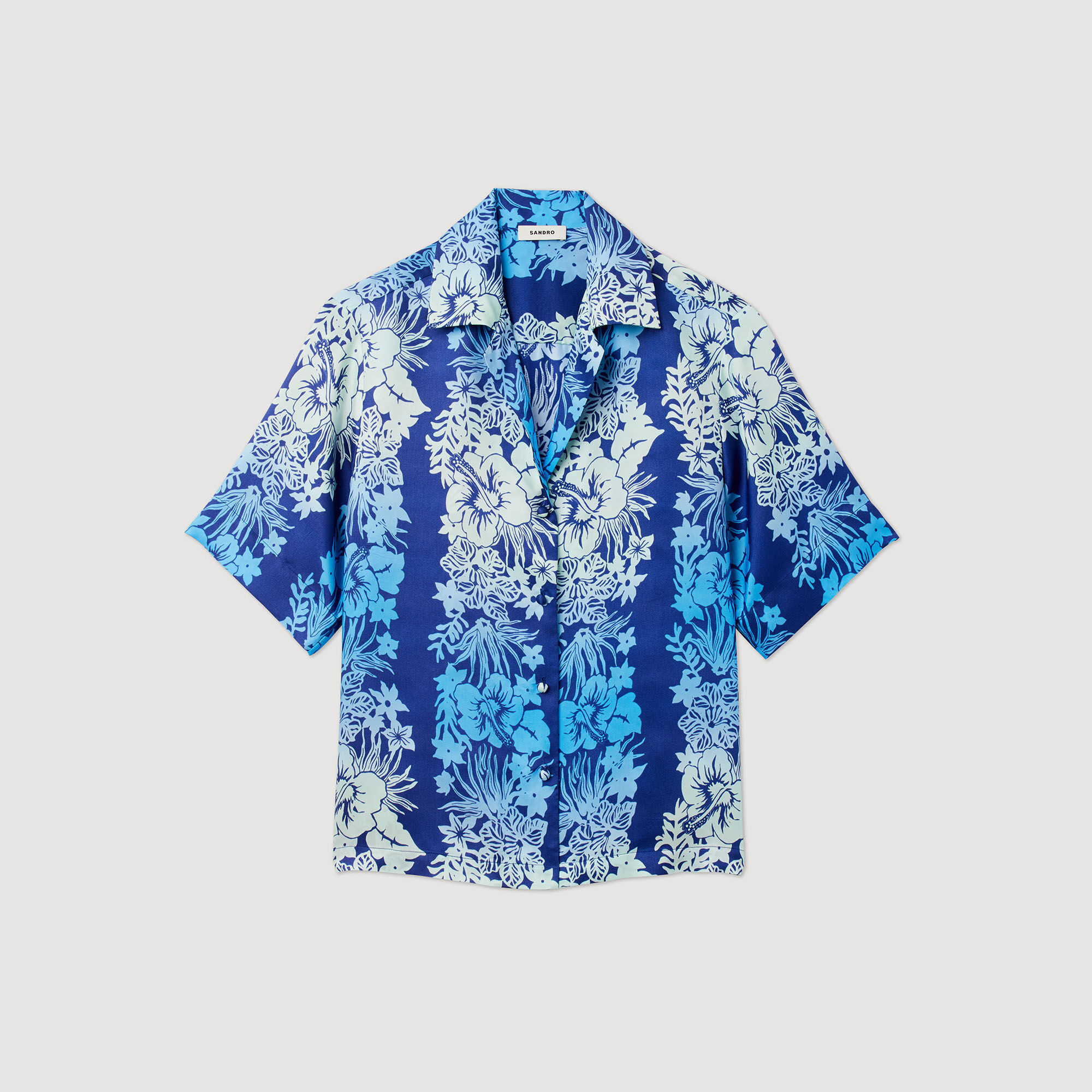 Blouse met Hawa&iuml;-print