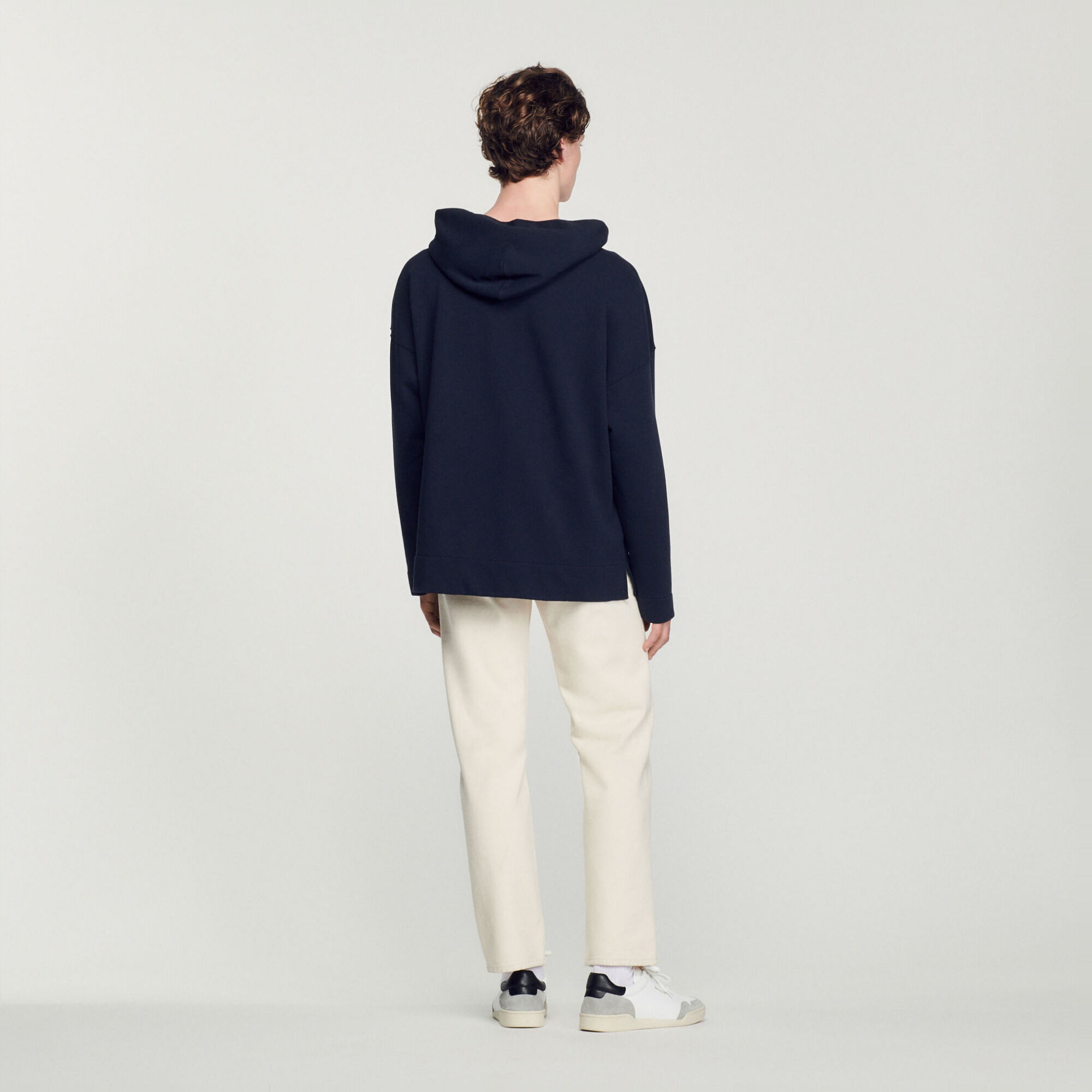 Hoodie met capuchon, geborduurde tulpen