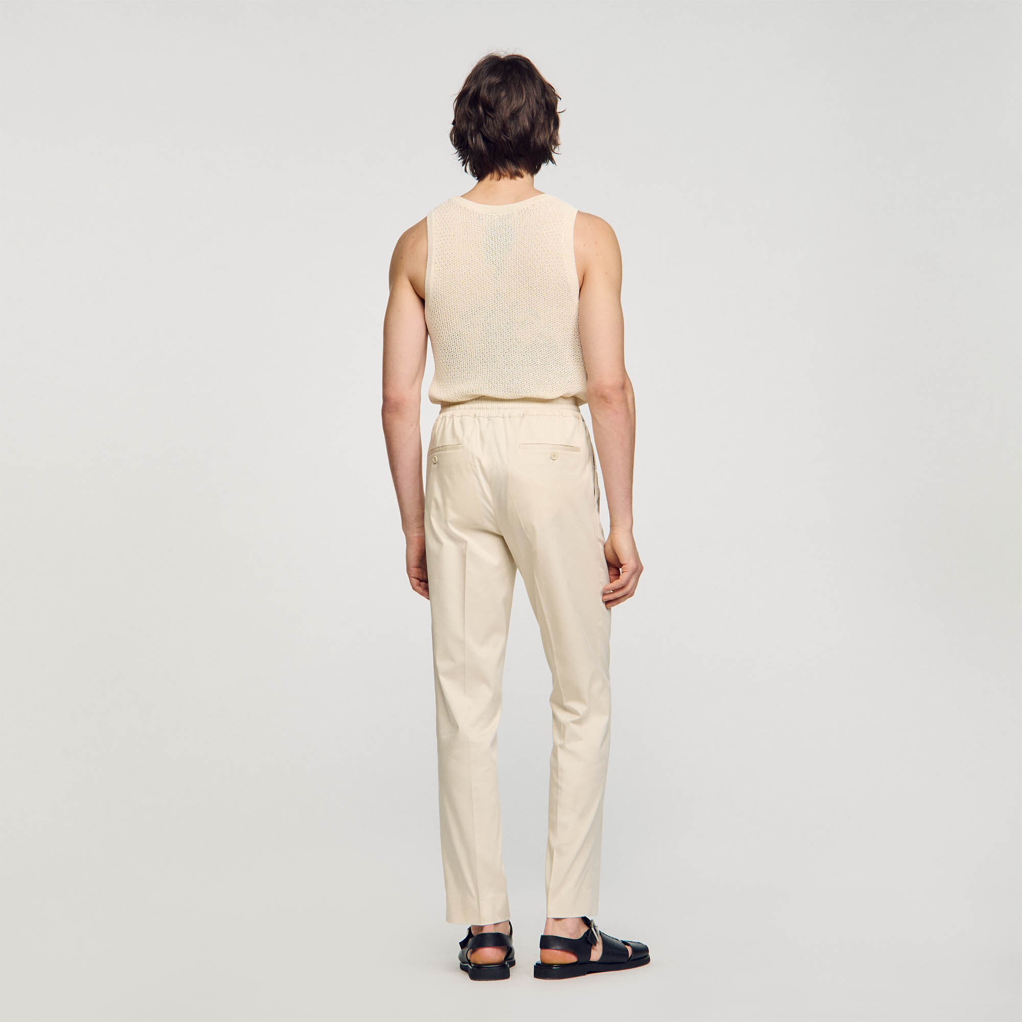 Rechte pantalon met elastiek