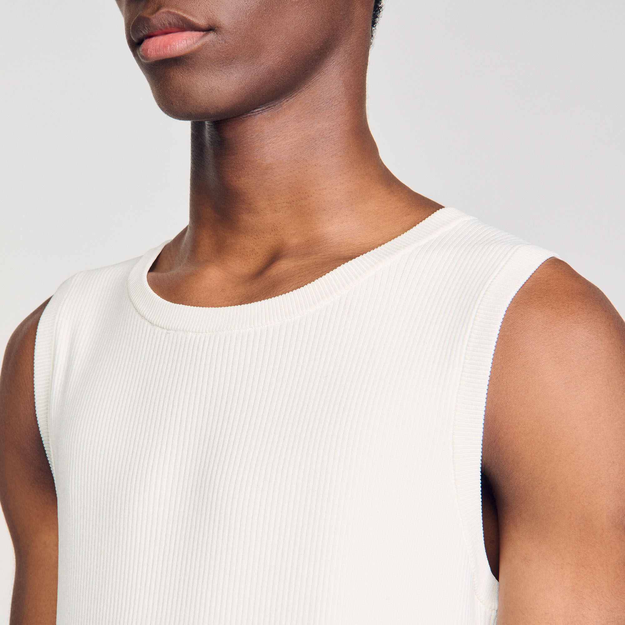 Tanktop ribgebreid