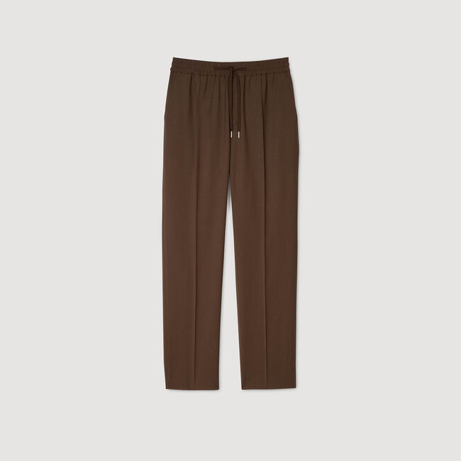 Rechte pantalon met elastiek