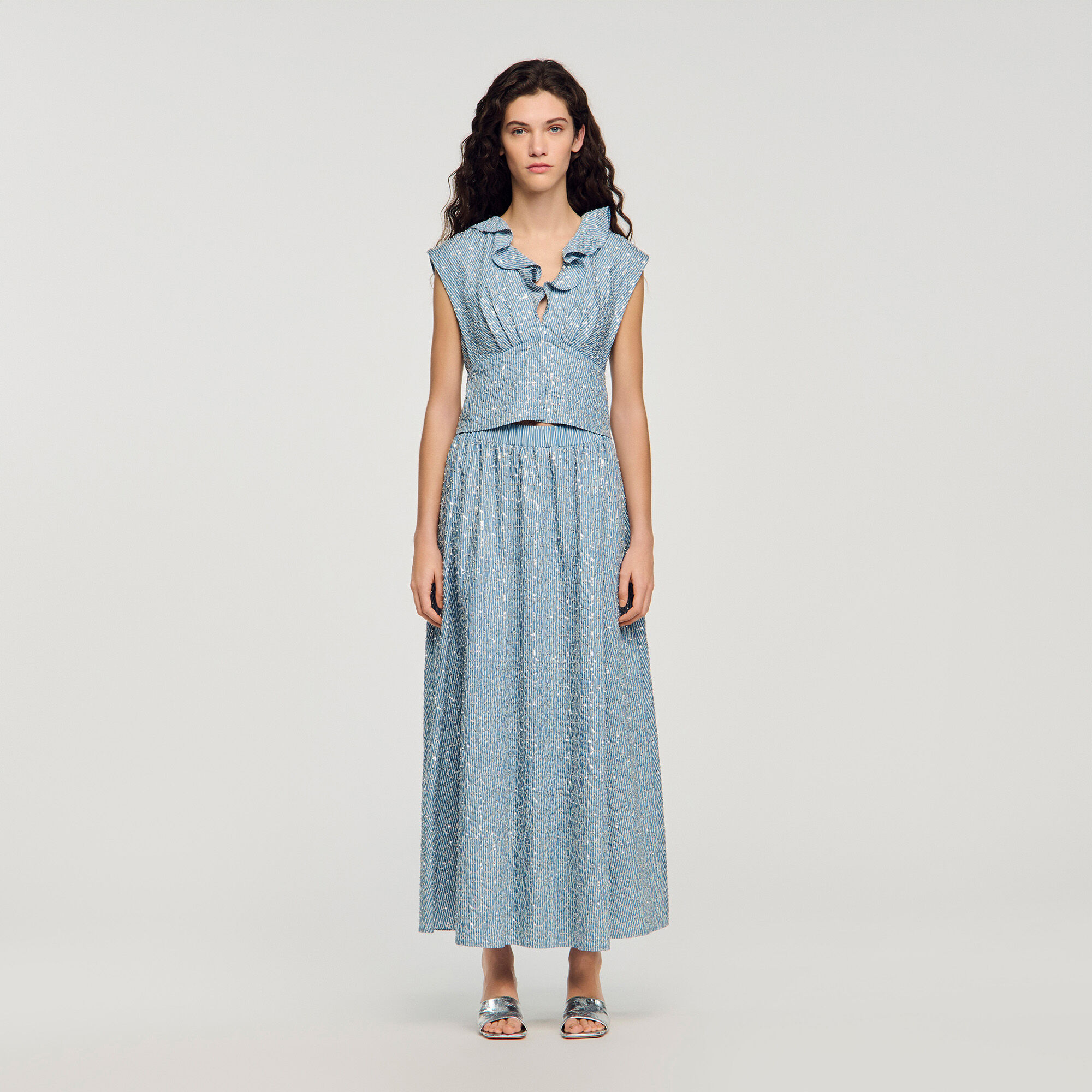 Lange rok met pailletten