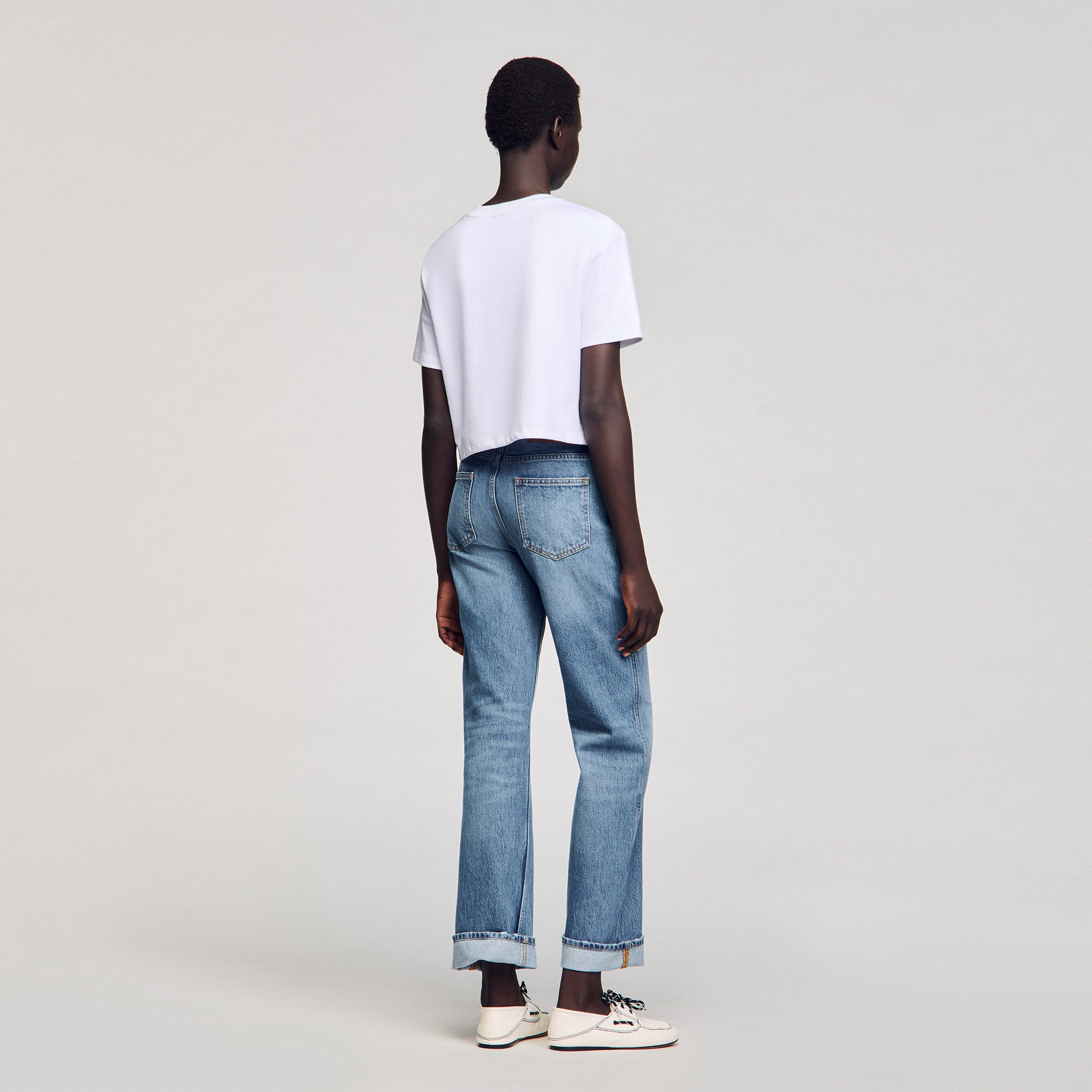Kort T-shirt met stras