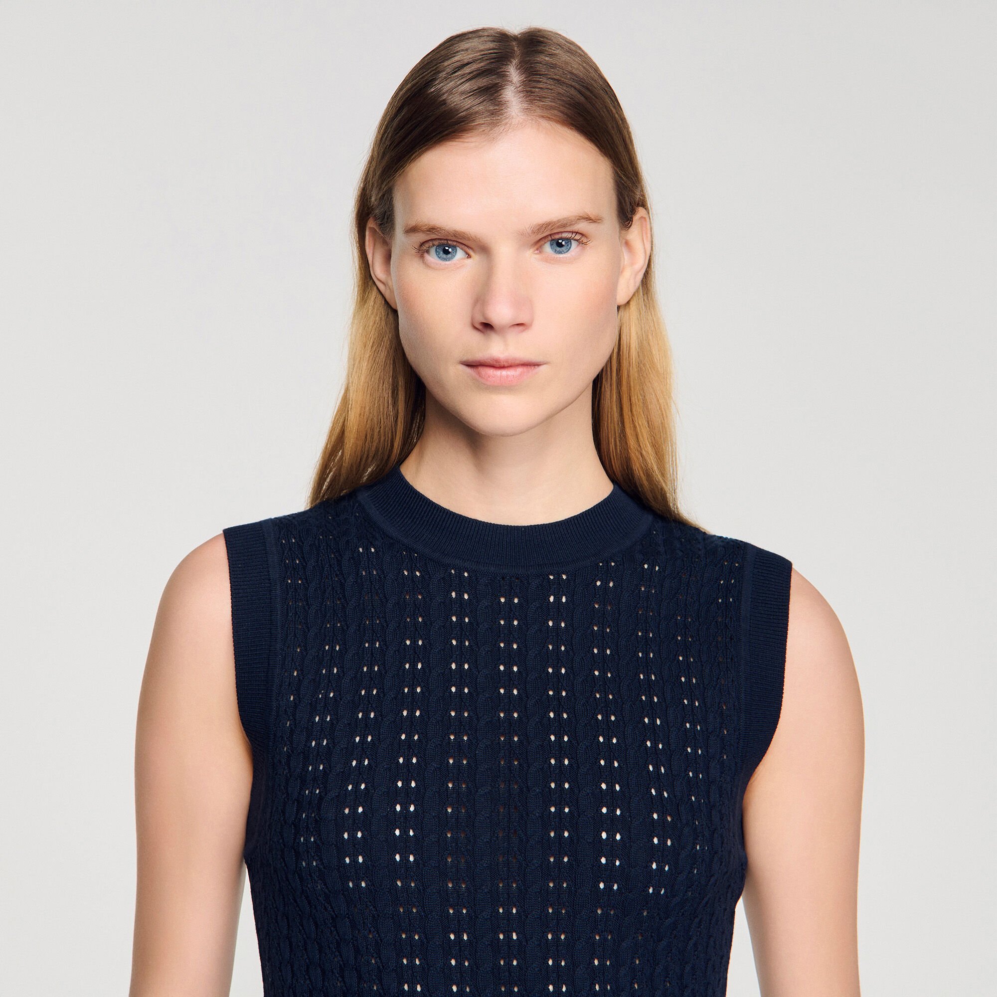 Korte trui met structuur