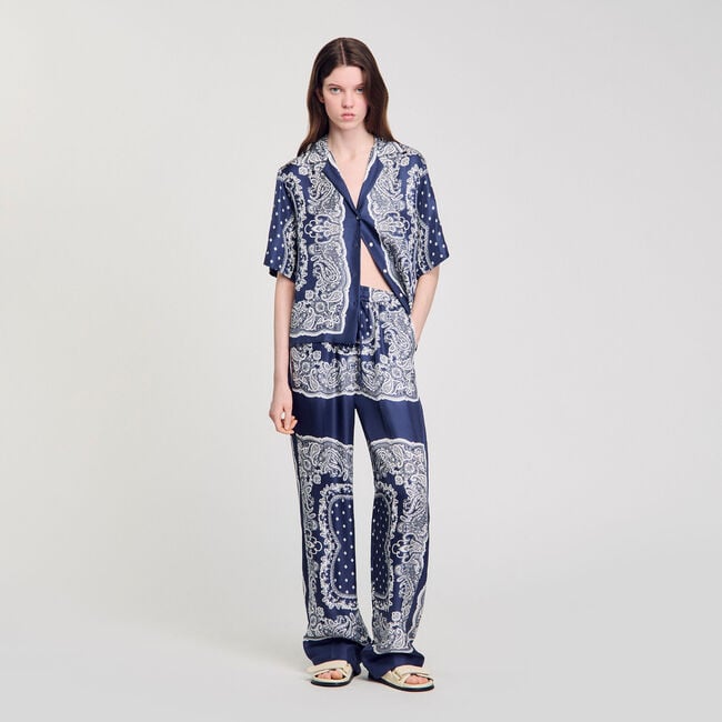 Pantalon soepel bandana print