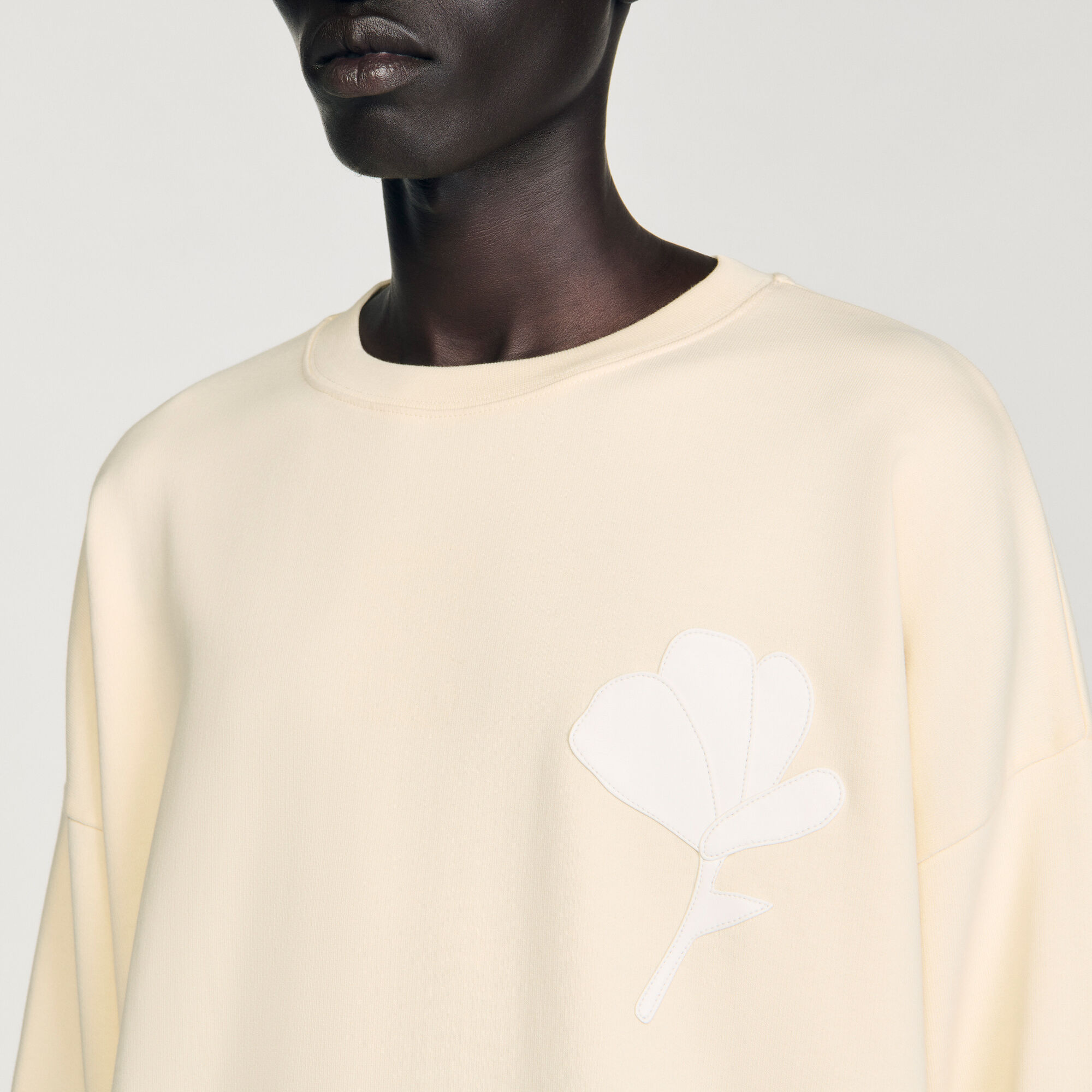 Sweatshirt patch bloemmotief