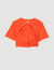 Korte top met opening