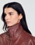 Leren jack oversized