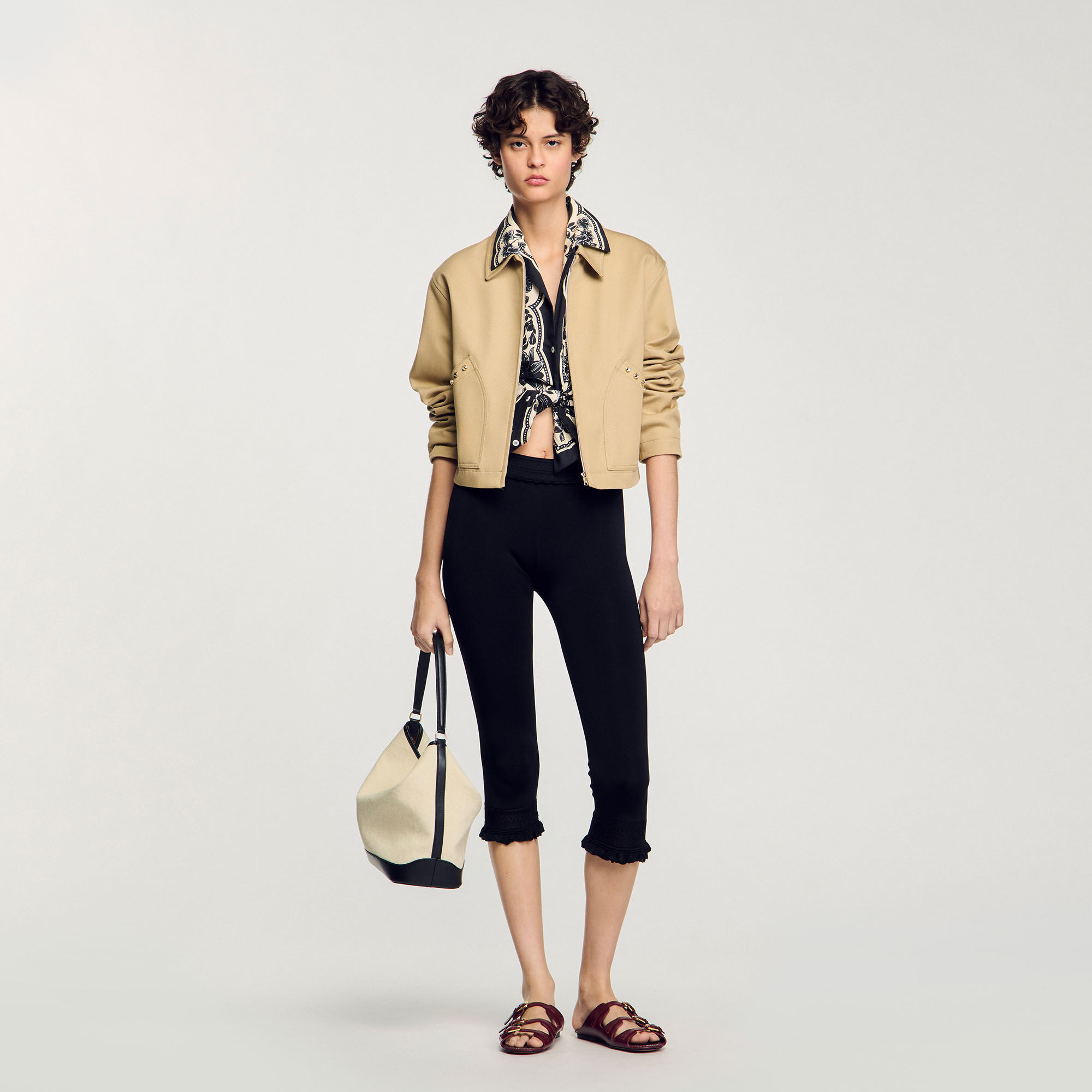 Kort jack met strass details