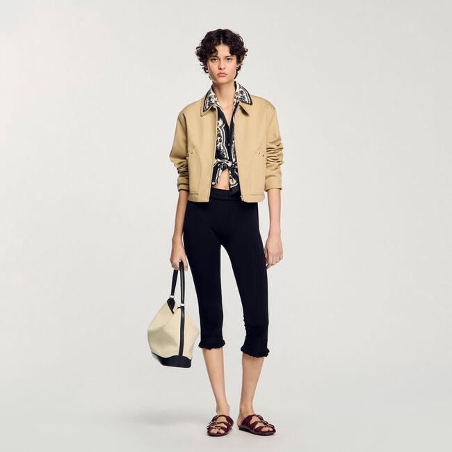 Kort jack met strass details
