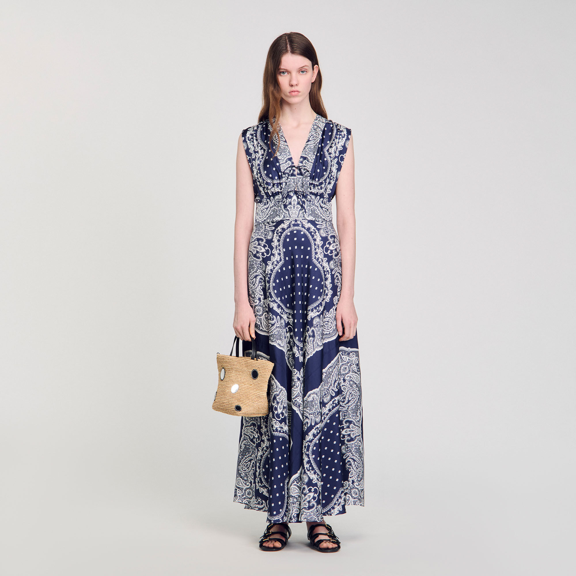 Lange jurk bandana print