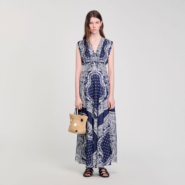 Lange jurk bandana print