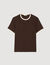 T-shirt tweekleurig met patch