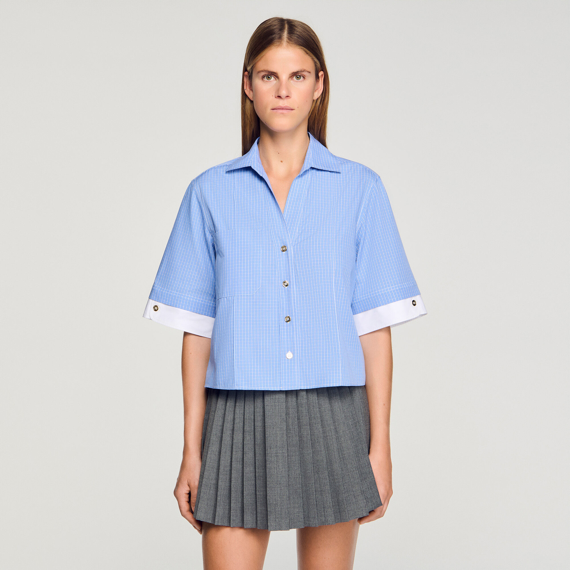 Overhemdblouse oversized ruit