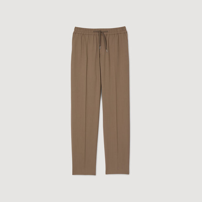 Rechte pantalon met elastiek