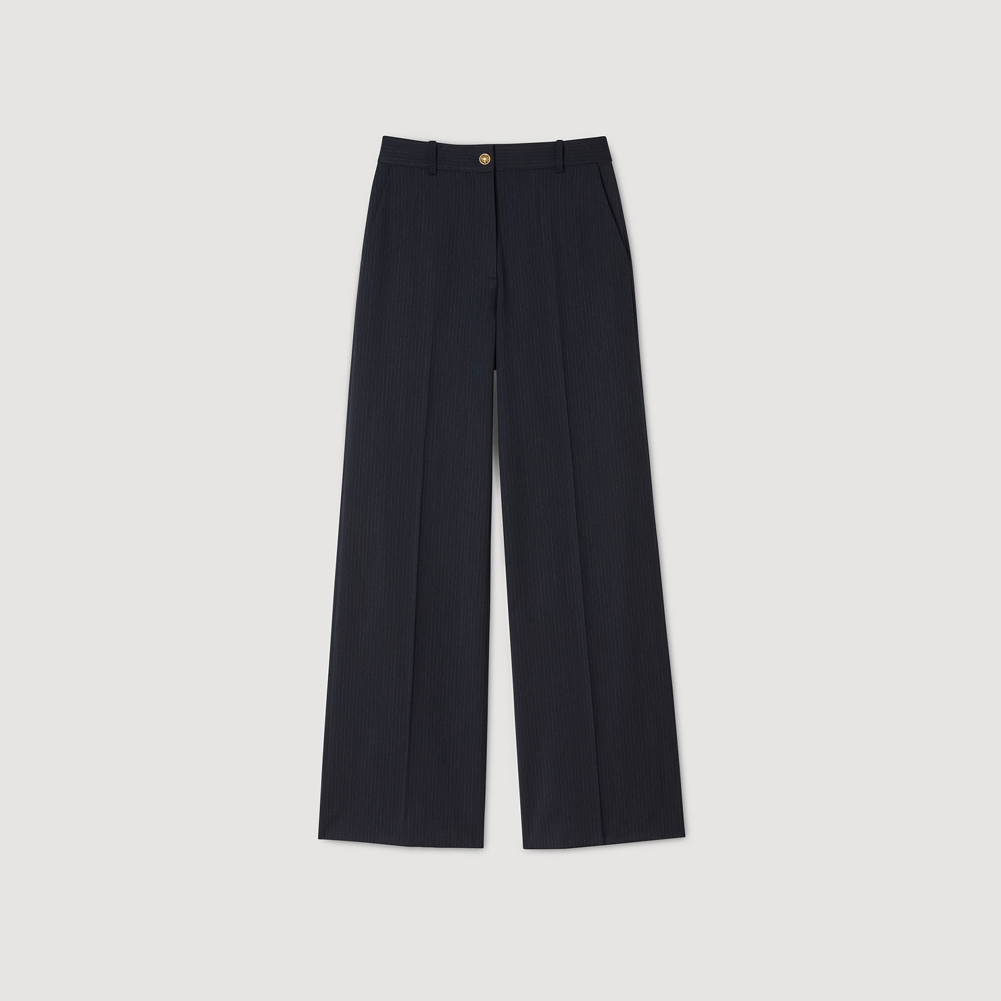 Broek met dunne strepen