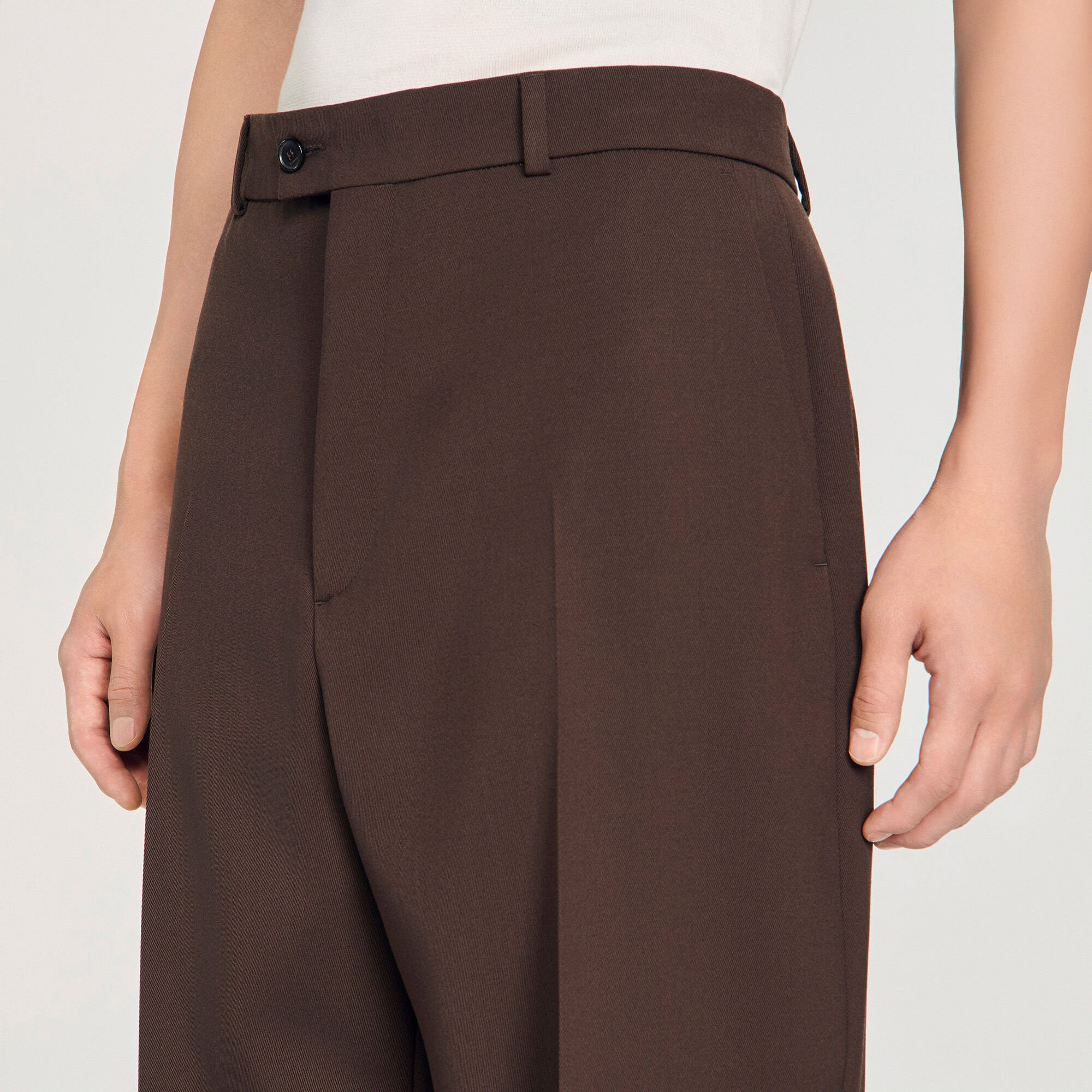 Oversize wollen pantalon