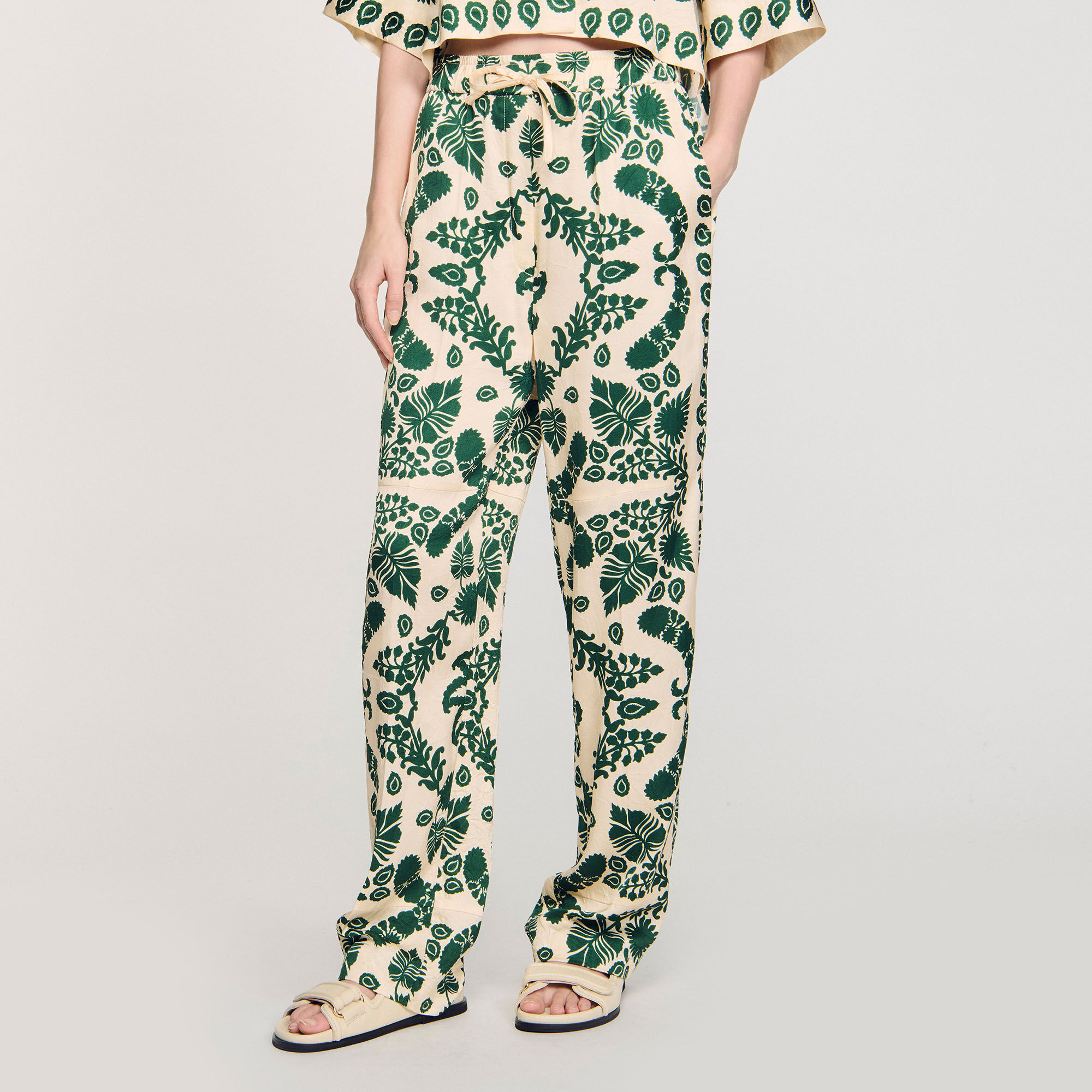 Pantalon met bloemenprint