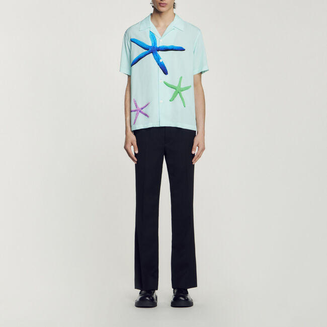 Overhemd met zeesterrenprint
