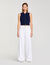 Jeans wijdvallend met stiksels