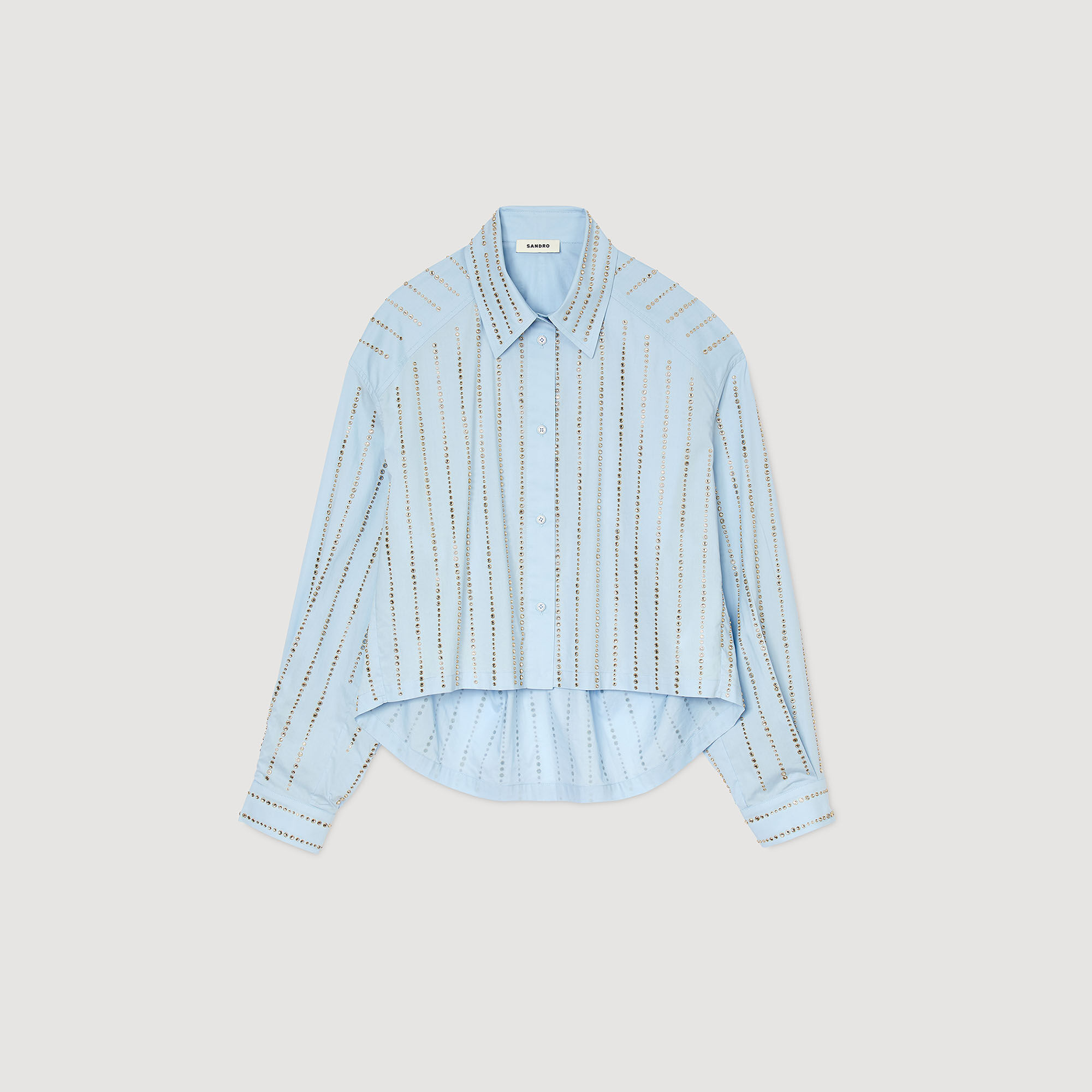 Overhemdblouse met stras