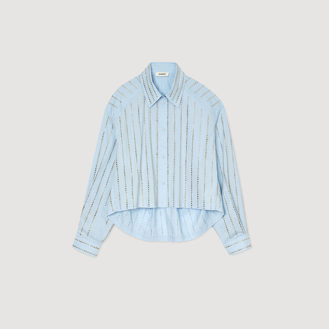Overhemdblouse met stras