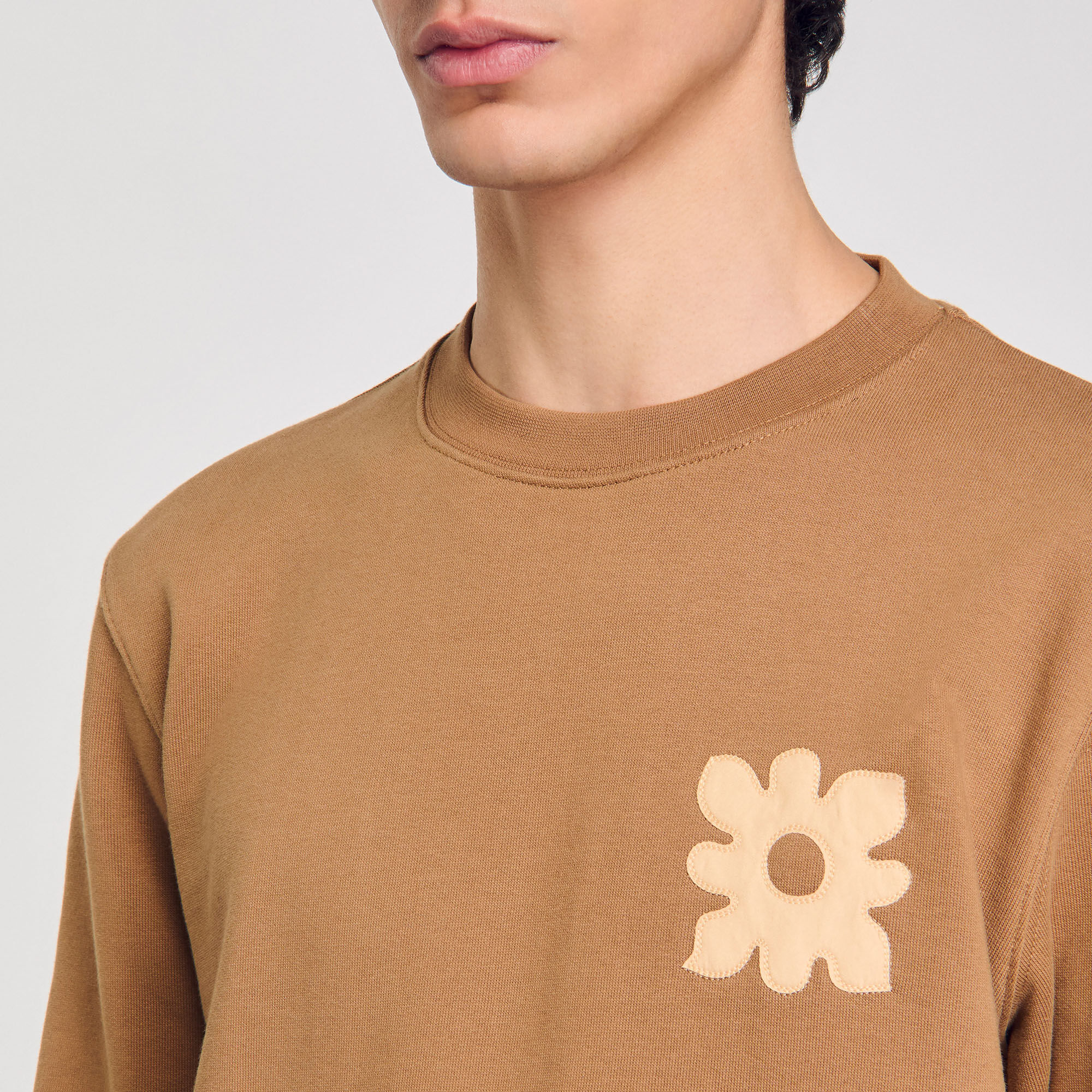 Sweatshirt patch bloemmotief