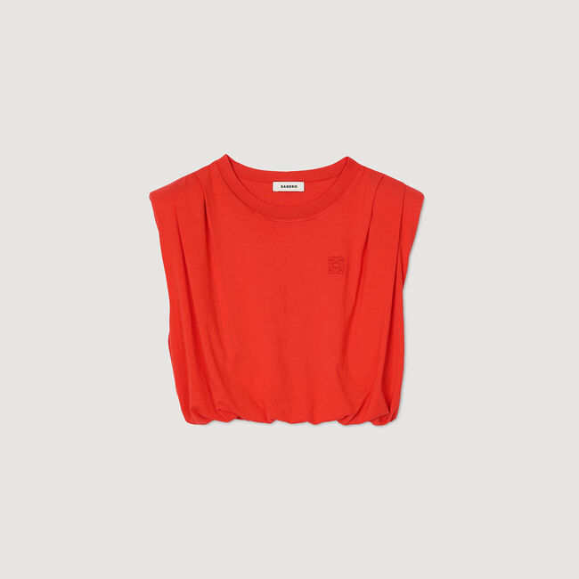 T-shirt kort gedrapeerd