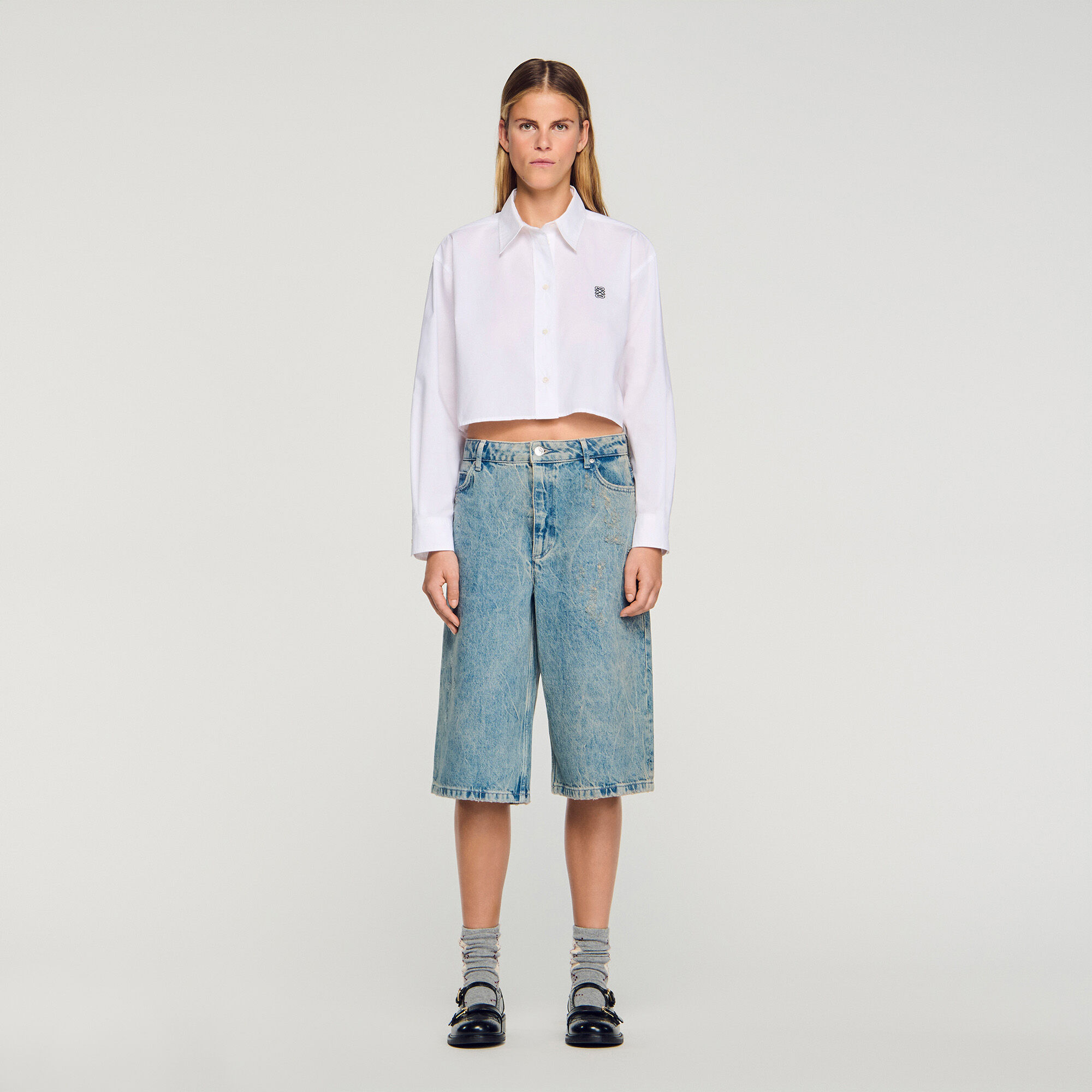 Denim bermuda used effect