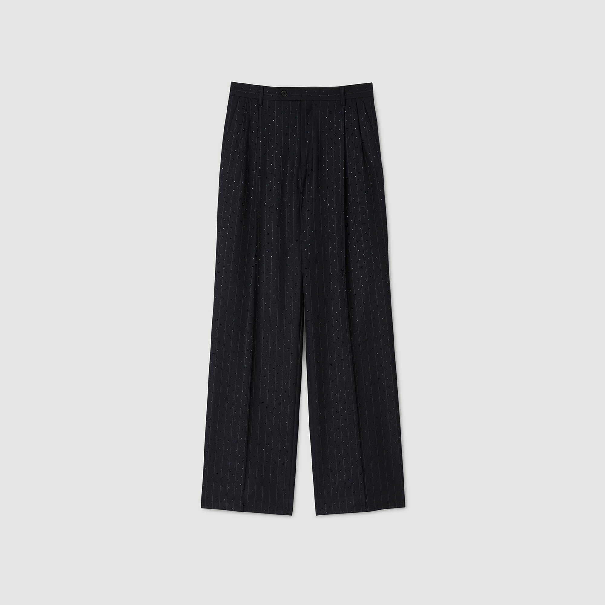 Gestreepte broek met stras