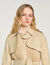 Plissé trenchcoat met riem