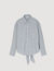 Overhemdblouse lang striksluiting op rug