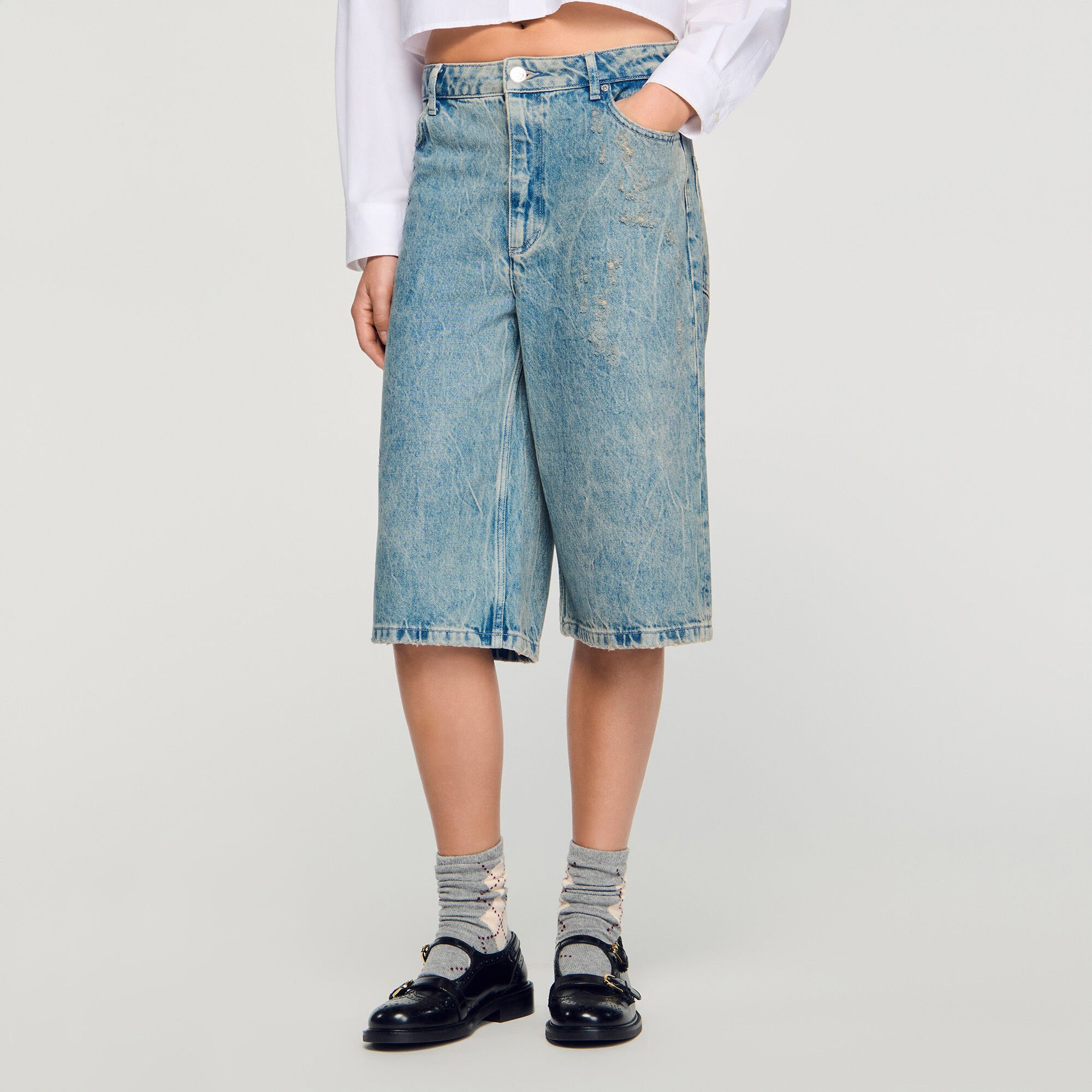 Denim bermuda used effect