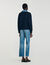 Trui met denimdetails