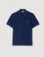 Poloshirt met leren logo