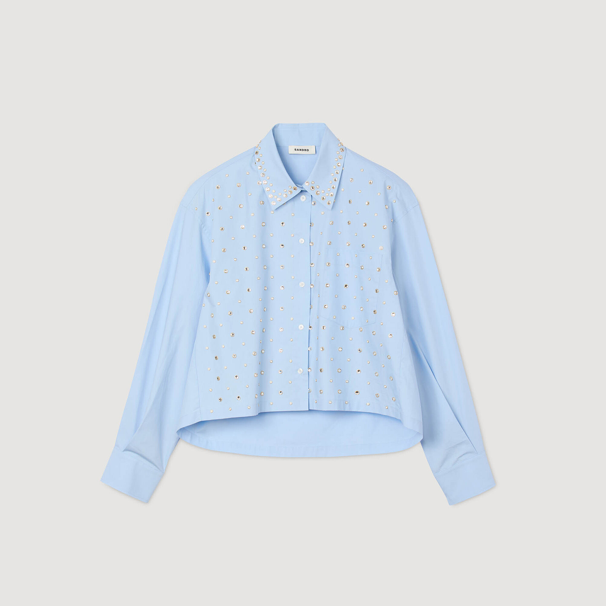 Overhemdblouse met stras