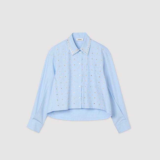 Overhemdblouse met stras