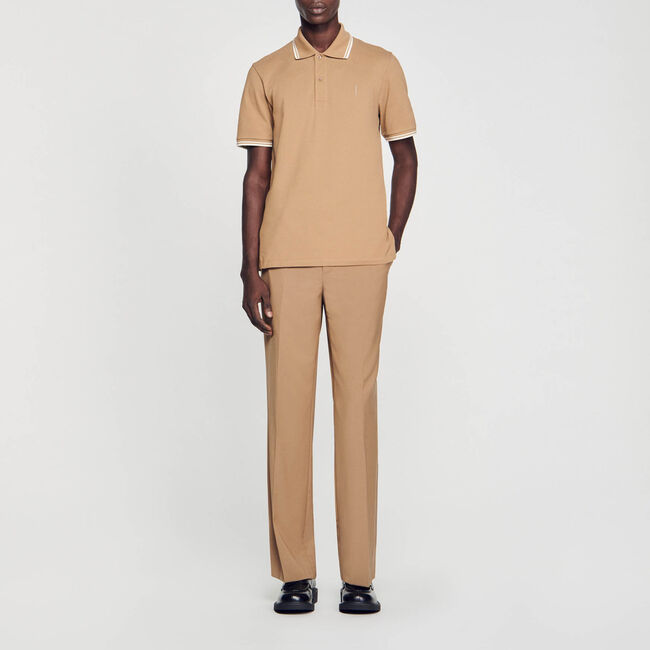 Poloshirt van piqué katoen