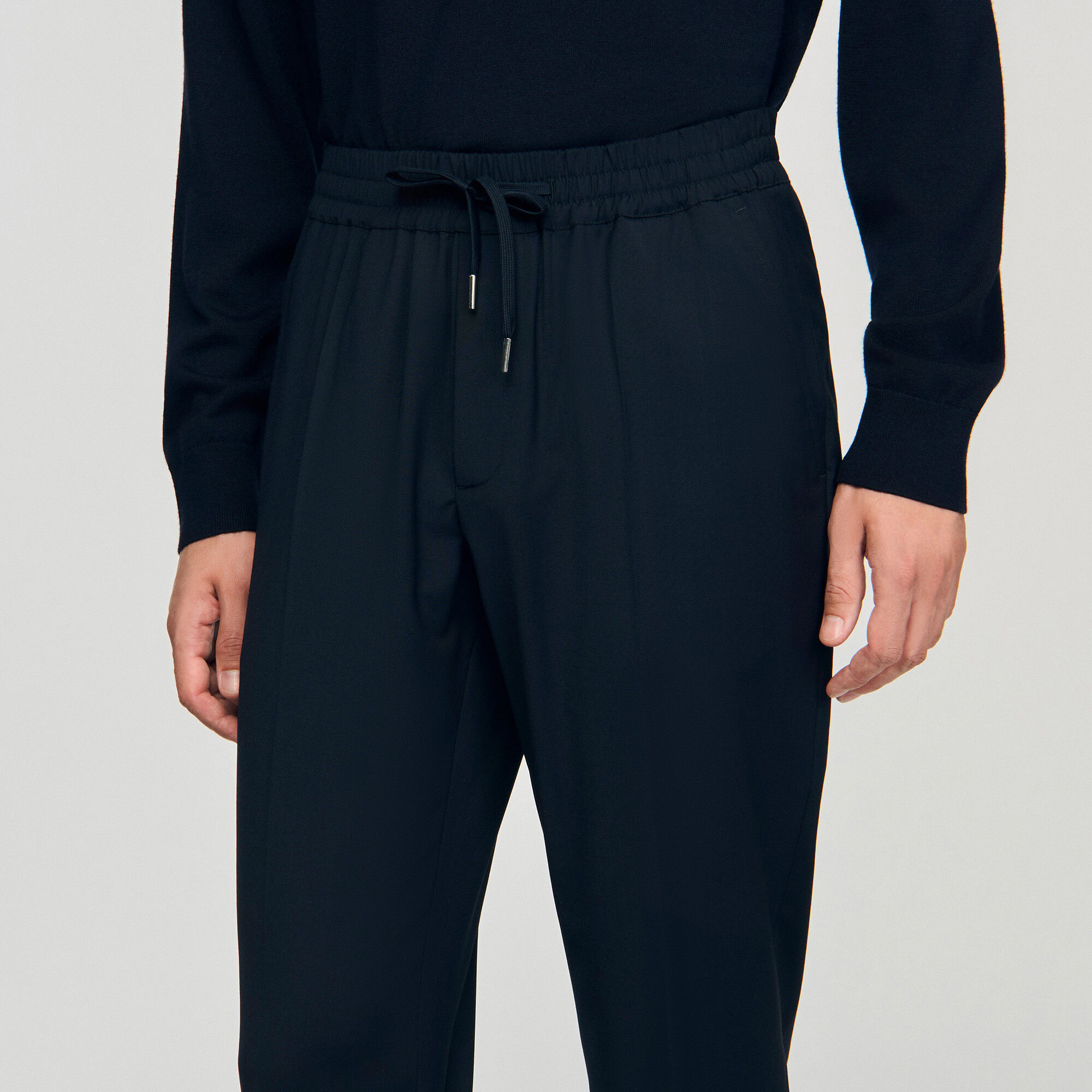 Rechte pantalon met elastiek