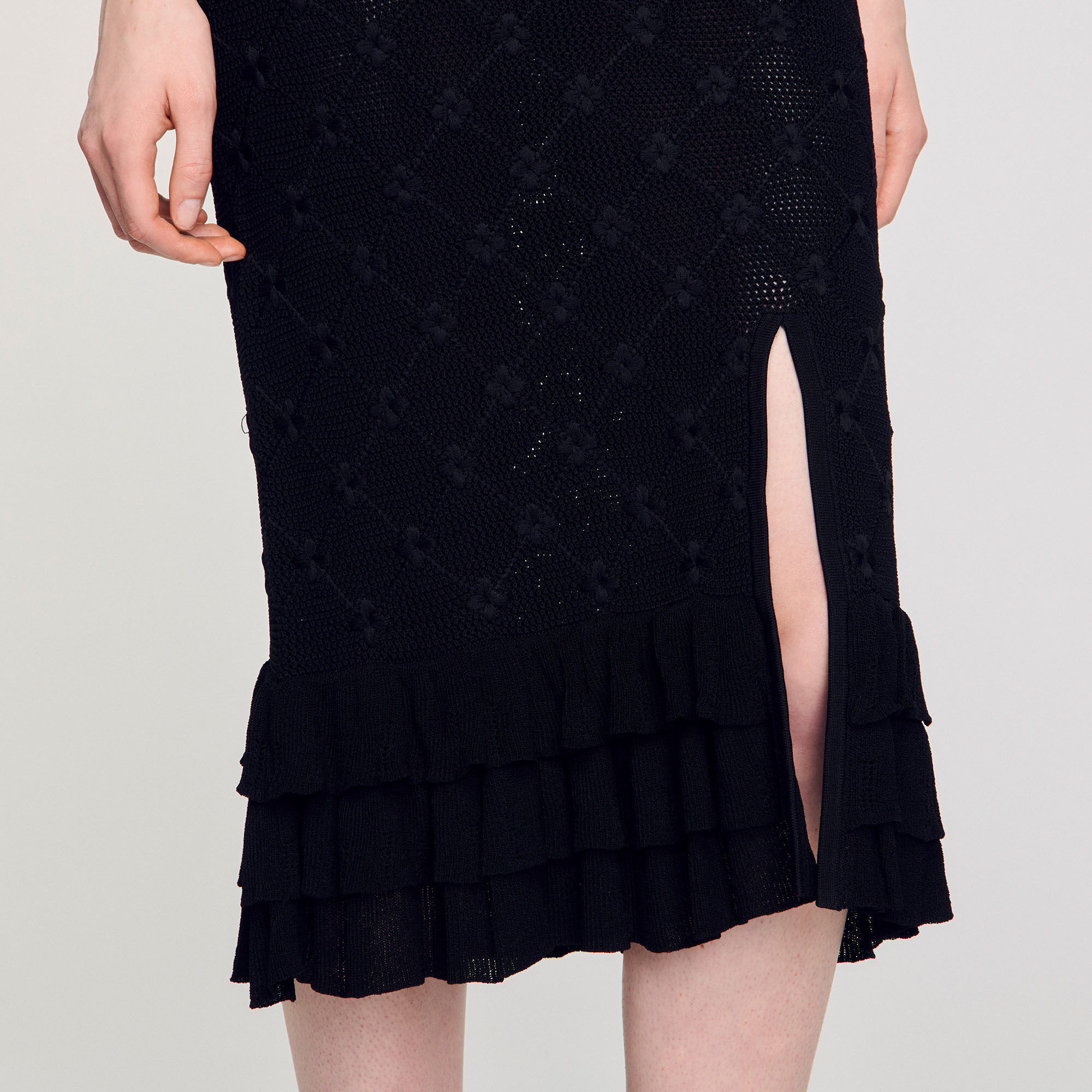 Midi rok tricot