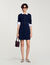 Korte jurk tricot knoopsluiting