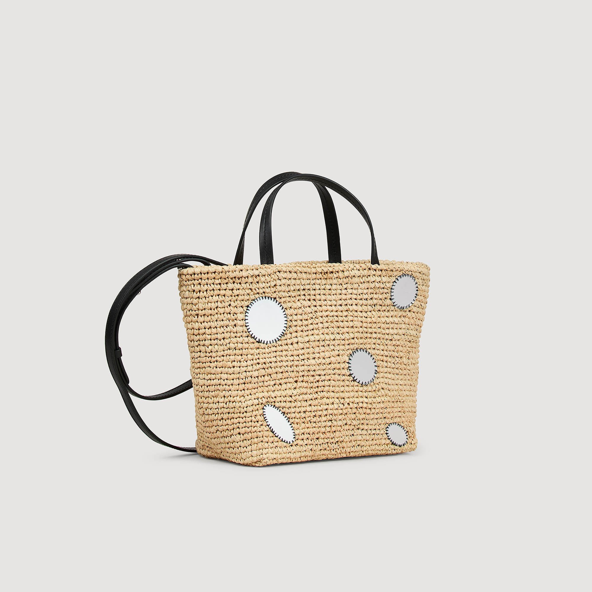 Tas raffia boodschappentas