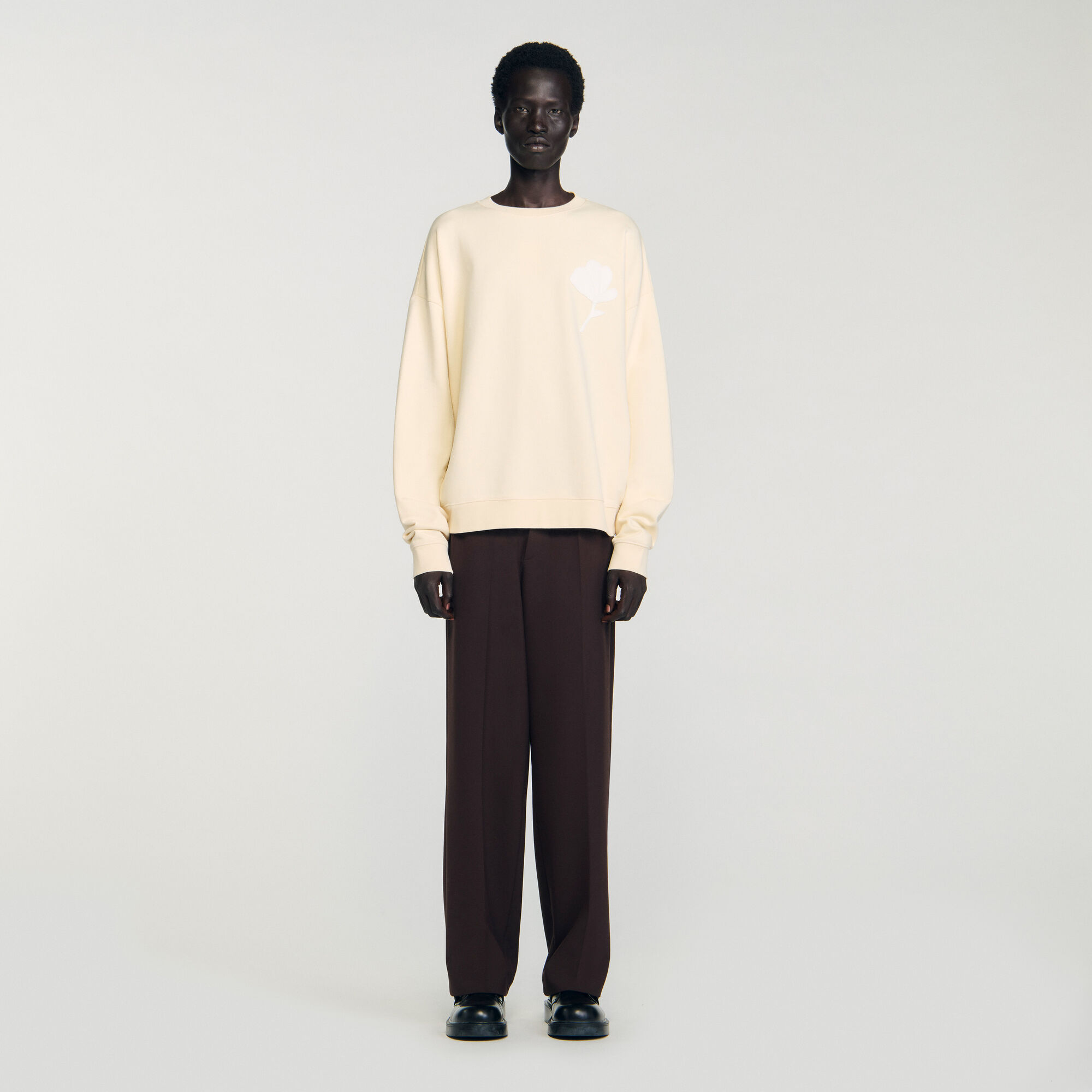 Sweatshirt patch bloemmotief