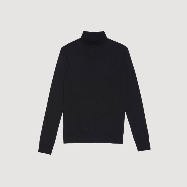 Roll neck wool sweater