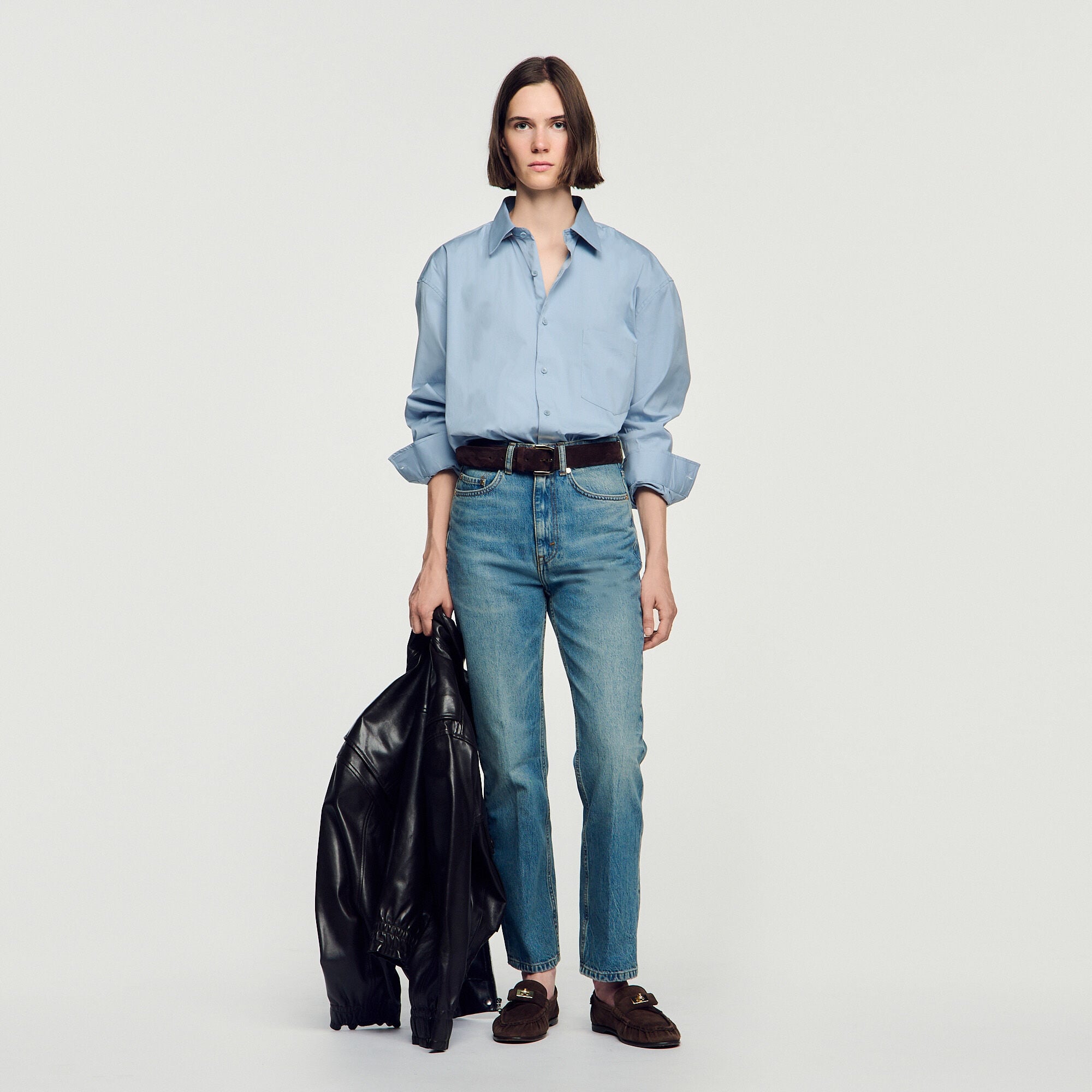 Oversized katoenen overhemd - Mixte | Sandro