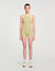 Gestreepte gebreide singlet