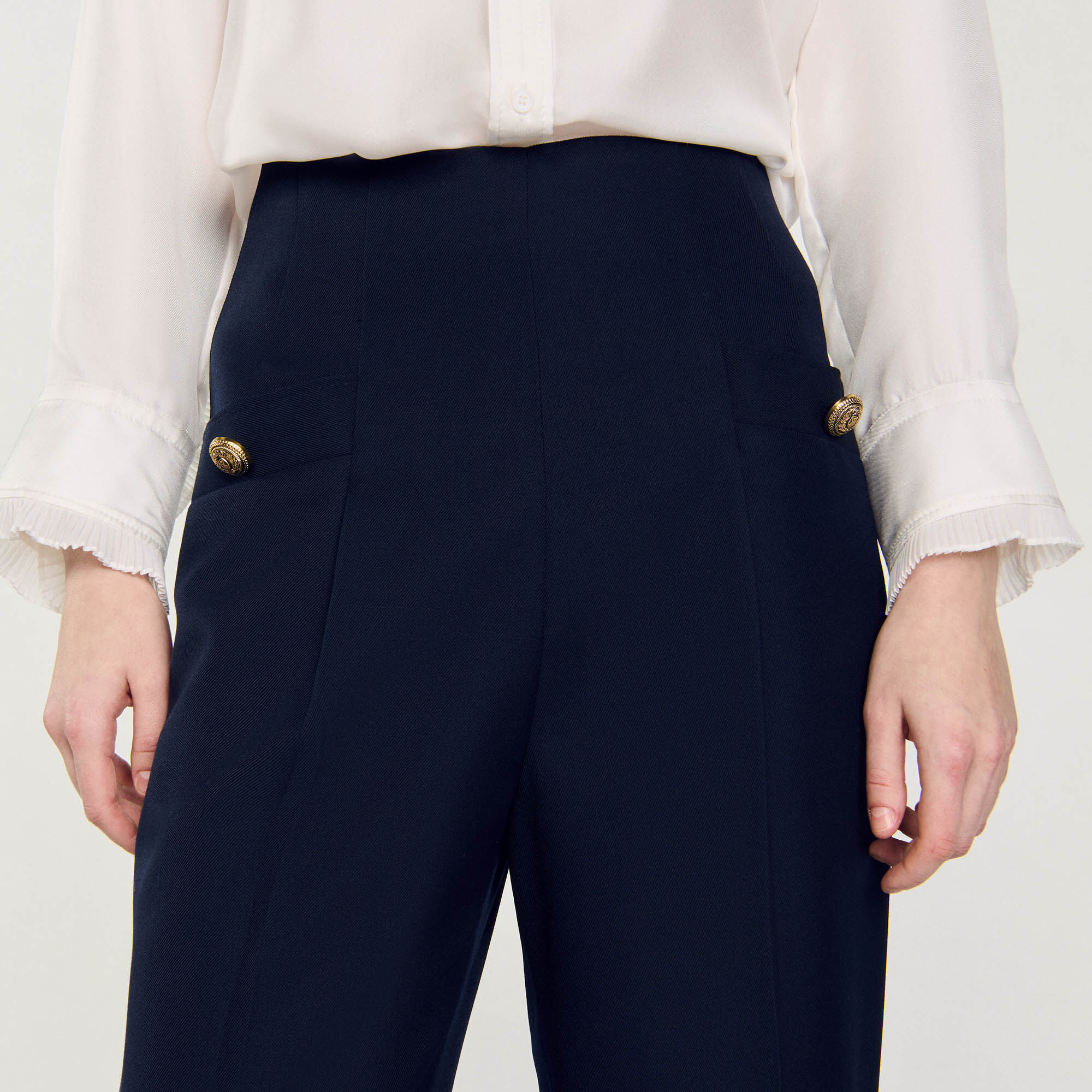 Pantalon met wijde pasvorm